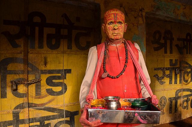 Nangdaon colorful holi portrait, India