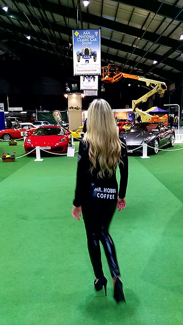 Mr Hobbs Coffee Promo Model Ana Pavel ,Press Call at the Axa National Classic Car Show in Dublin Today, the Show runs this weekend.