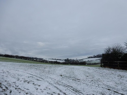 Snowy scene Saunderton Circular via Lacey Green