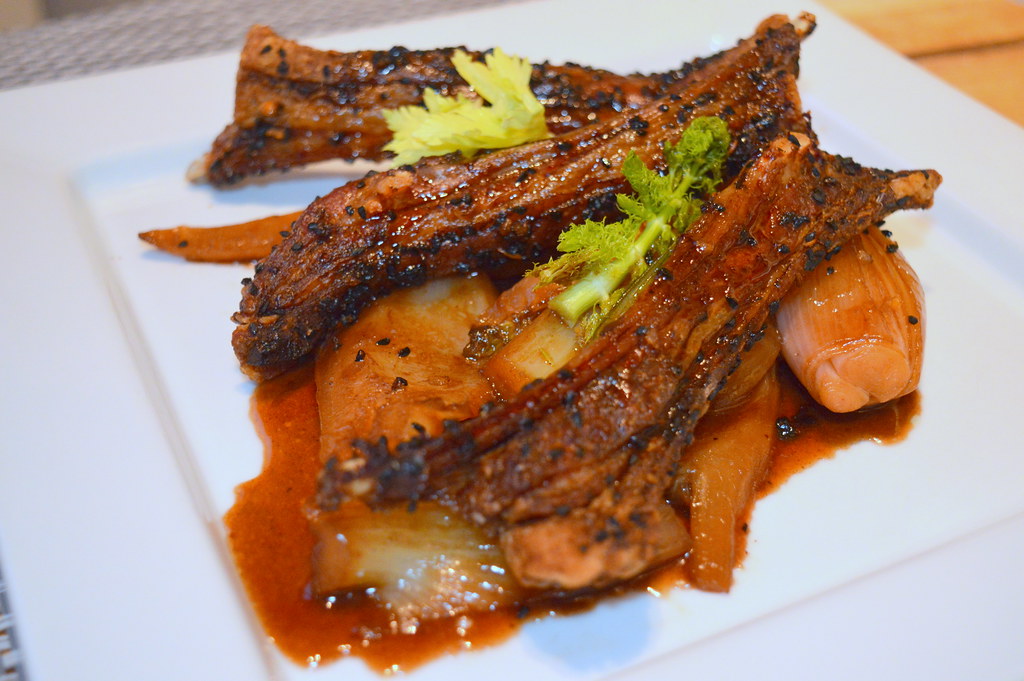 Roasted Lamb Ribs with Braised Fennel and Celery