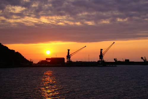 sunset harbour türkiye cranes turquie türkei tr liman günbatımı turchia kastamonu batıkaradeniz inebolu vinçler