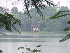 Hoan Kiem lake in Vietnam