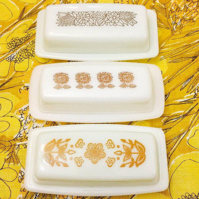 Pyrex and Federal Glass Butter Dishes