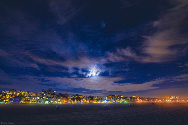 Santa Monica State Beach by Night