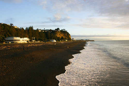 autumn sea newzealand beach water dawn coast seaside waves outdoor shore foam napier hawkesbay bluffhill