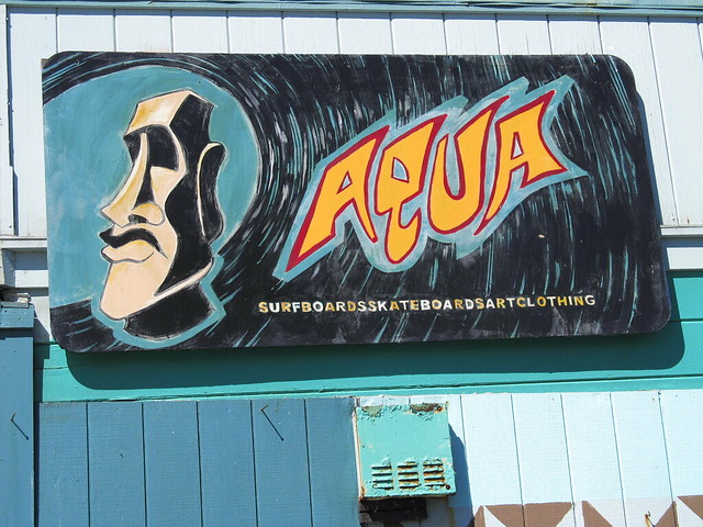 Aqua Surf Shop Sign