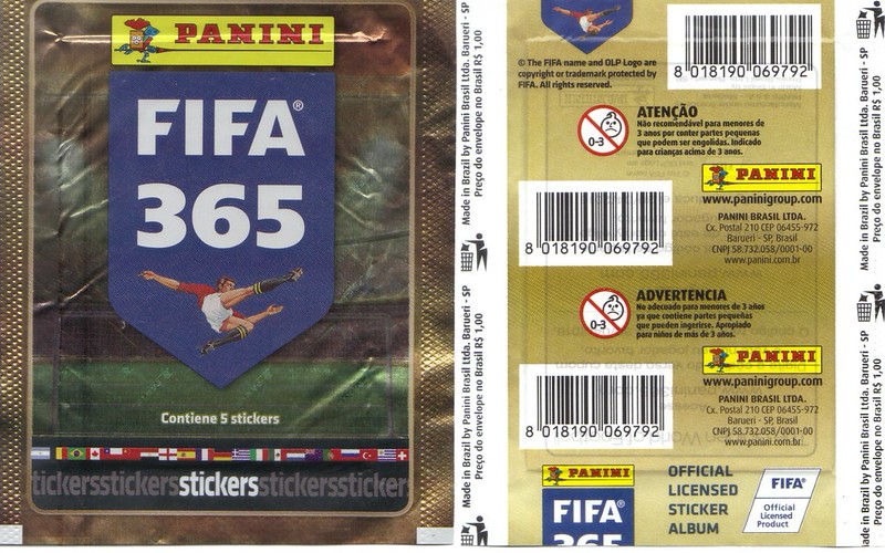 Contiene 5 sticker verso branco América do Sul