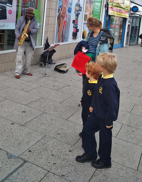 Busker and boys