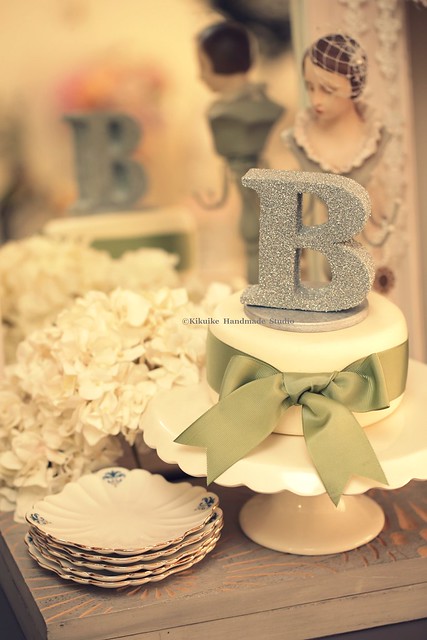 initials wedding cake topper