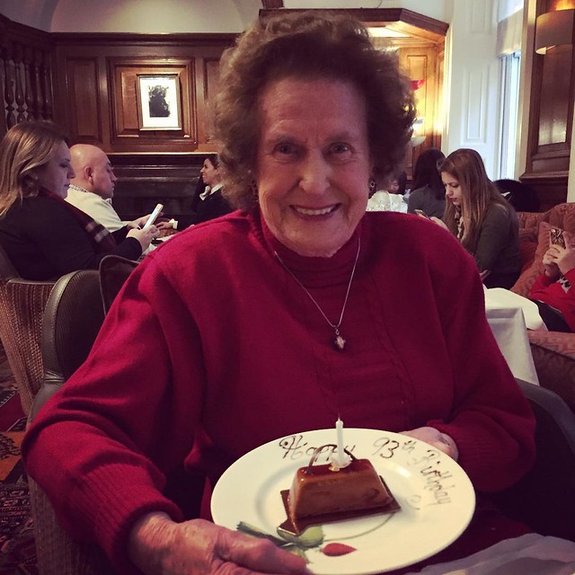 Happy 93th [sic] #birthday to someone who recommends a daily #tincture. #Afternoontea @browns_hotel #London. #genetics #dontfightit