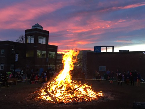 sunset fire bonfire attleboro winterfestival