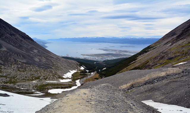 Ushuaia desde la cima del glaciar Martial
