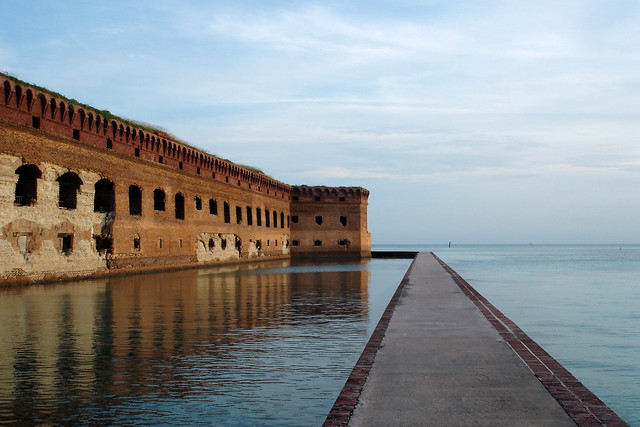 Fort Jefferson moat and wall