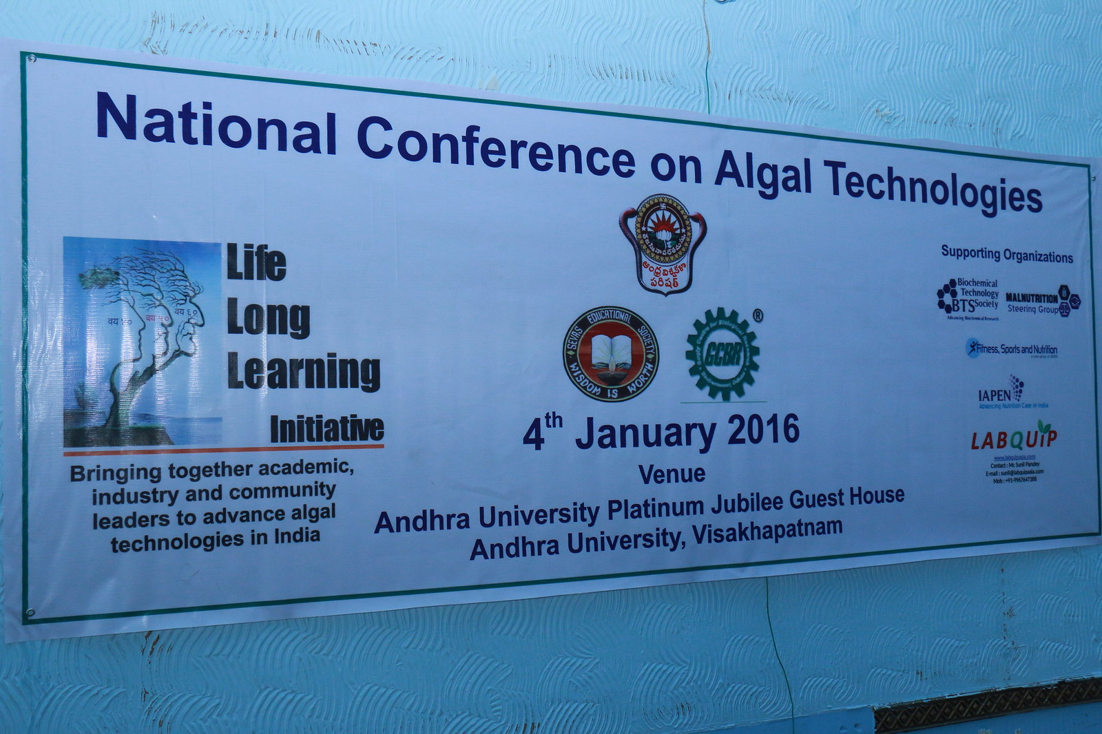 National Conference on Algal Technologies, January 4th, 2016, Visakhapatnam, Andhra Pradesh, India