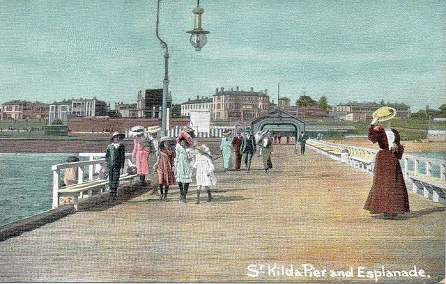 St. Kilda Pier and Esplanade, Victoria - circa 1910
