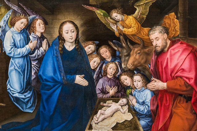 Hugo van der Goes, Anbetung der Hirten (Adoration of the shepherds) Detail