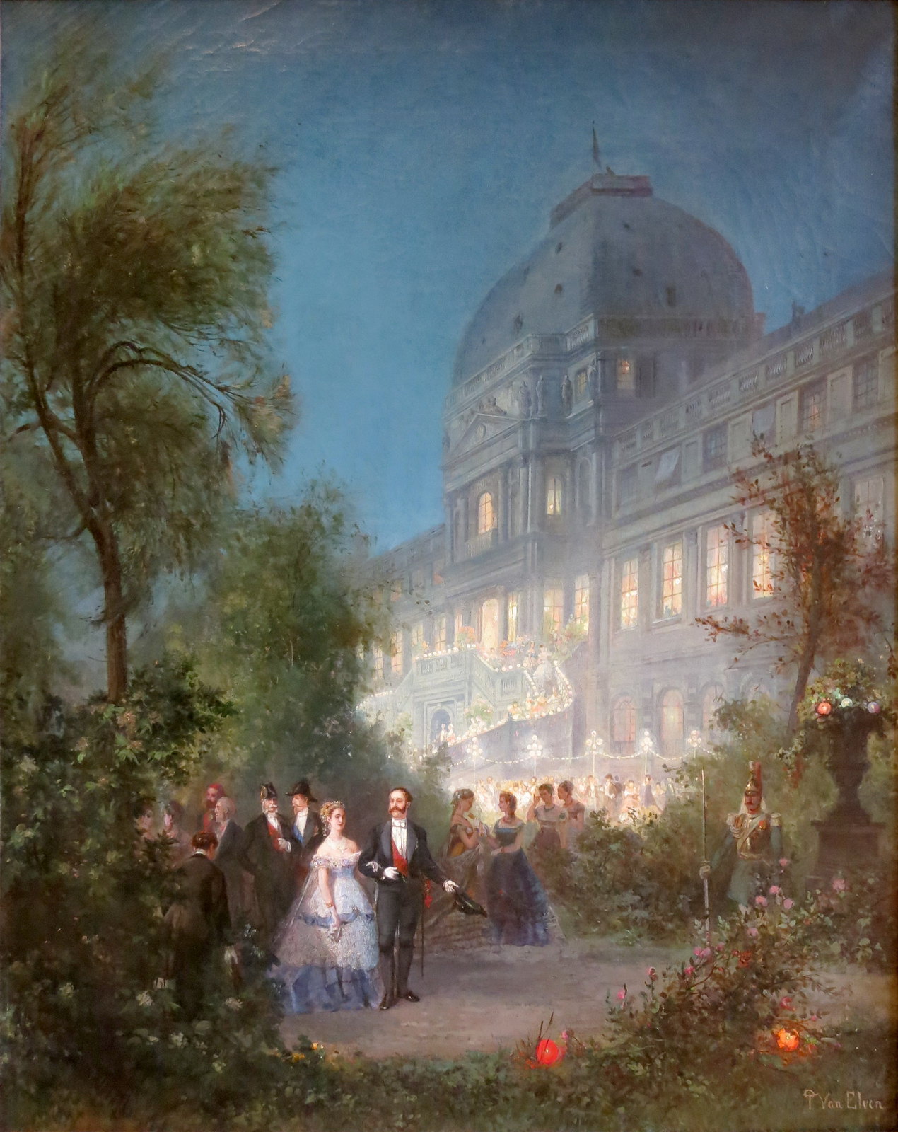 Party night at the Tuileries, June 10, 1867 by Pierre Tetar van Elven, 1867.