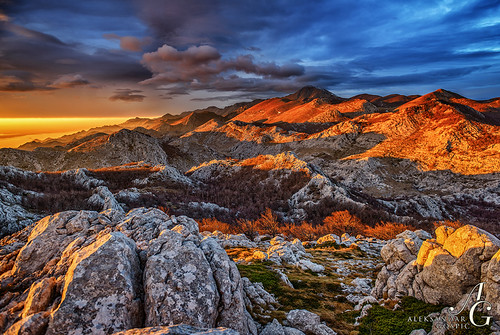 First by TranceVelebit, First day of 2016, first climb on Velebit range and immediately spectacle cause first sunset of the 