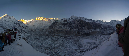 nepal sky panorama snow mountains sunrise spring cosina glacier abc himalaya annapurna 1935 cosina1935
