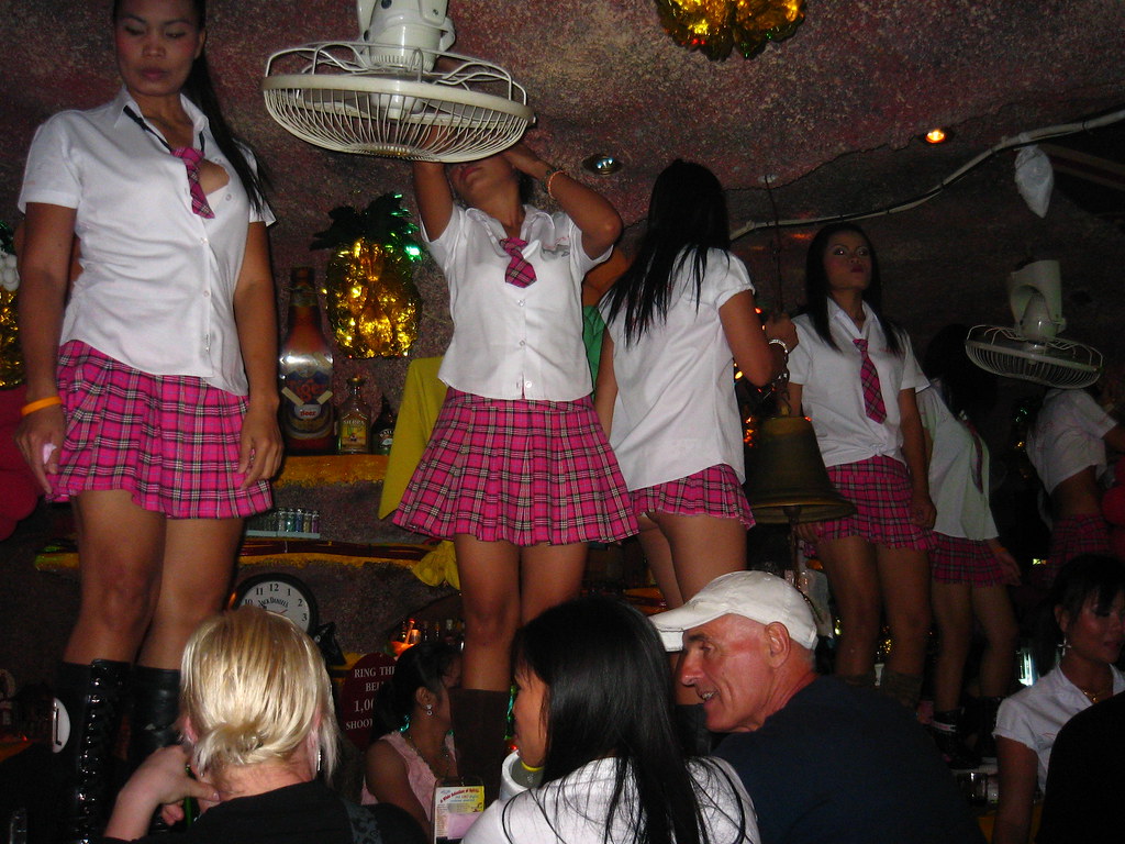 Bar-top Schoolgirls