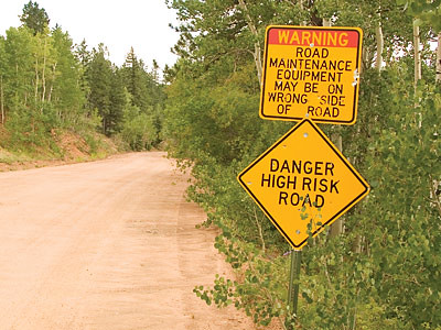 Danger! High risk road | We were driving Colorado State High… | Flickr