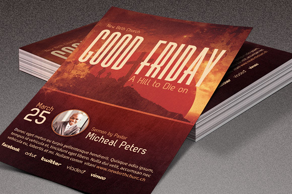 Hill to Die On Church Flyer Template