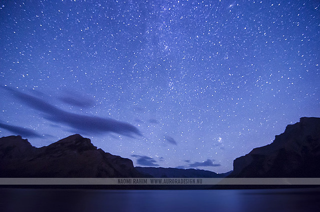 Starry night over Lake Minnewanka - Canada