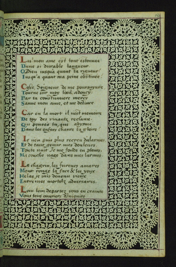 Lace Book of Marie de' Medici, Lace margins, Walters Manuscript W.494, Folio 10r