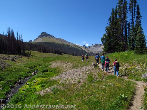 Hiking into Bonneville Pass, Shoshone National Forest, Wyoming