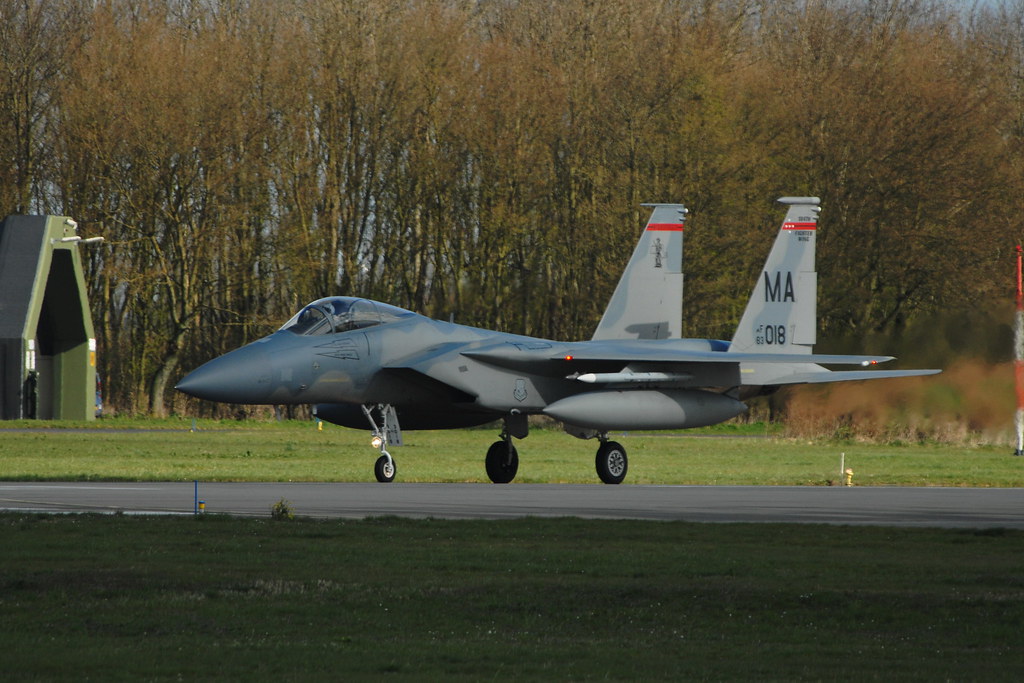 F-15C Eagle 83-0018/MA 131FS/104FW Massachusetts Air-National-Guard(ANG) USAF. Leeuwarden Air-Base, Netherlands. 08-04-2016.