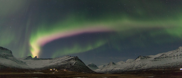 Northern lights in Faskrudsfjordur