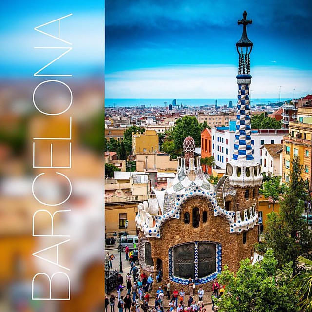Park Güell in #barcelona #Spain  #catalunya  By: Antonio #Gaudi منتزه جويل في #برشلونة #اسبانيا