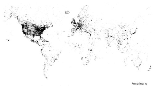 Worldwide georeferenced Flickr photos from Americans (2007-2015). | by Sieboldianus