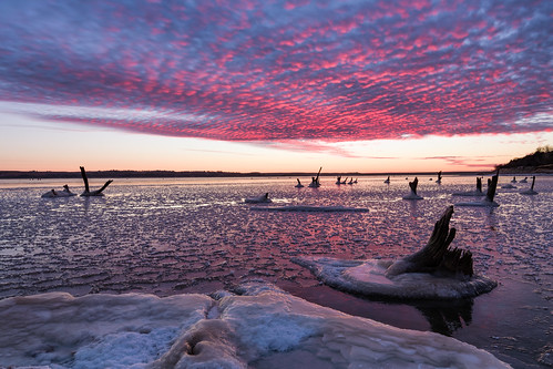 winter sky lake water colors sunrise landscape manhattan pastel ks kansas hdr tuttlecreeklake