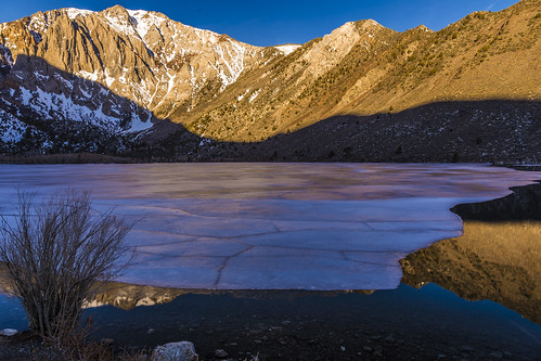 california lake snow mountains reflection sunrise landscape us unitedstates mammothlakes easternsierra