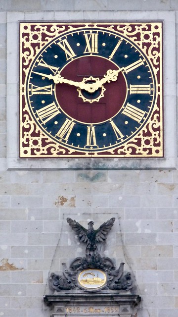City Hall Clock of Neo-renaissance style Hamburg Rathaus, Germany
