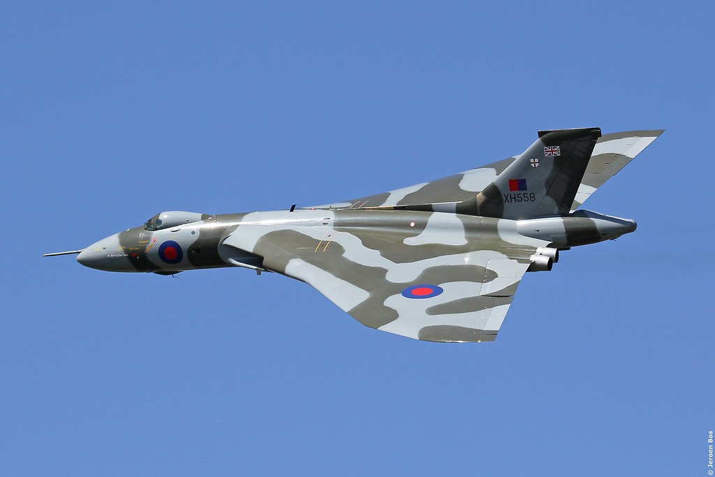 Avro Vulcan XH558 ‘The Spirit of Great Britain’ during its final RIAT display, Fairford UK