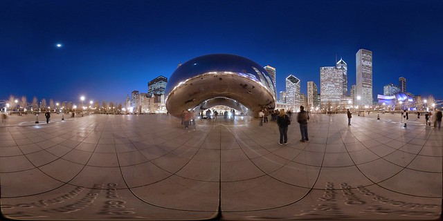 Cloud Gate, Millennium Park, Chicago - Anish Kapoor - 360°
