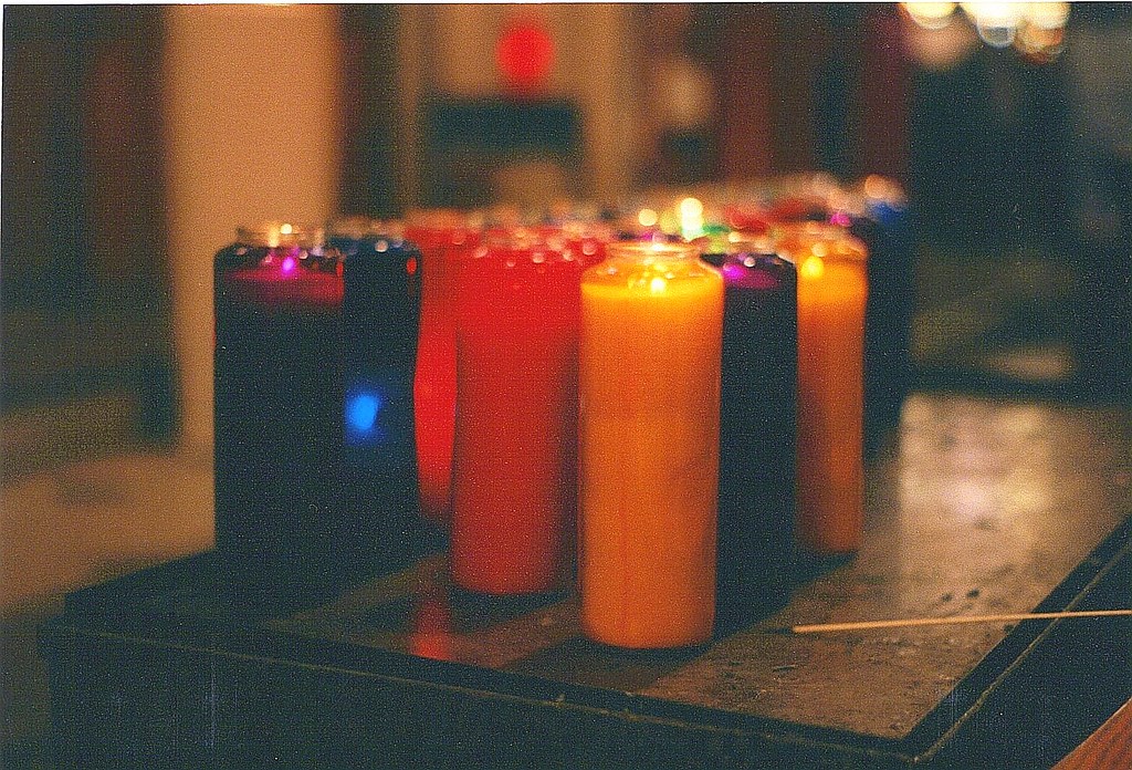 Candles At Sainte Anne Roman Catholic Church--Detroit MI