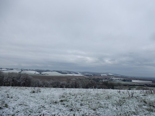 Lightly dusted hills Saunderton Circular via Lacey Green