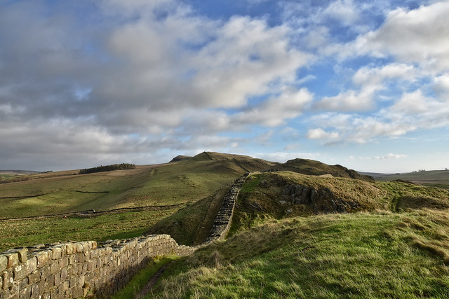 Hadrian's Wall on Cawfield Crags