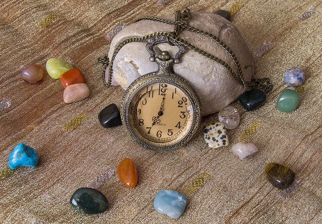 stones and pocket watch
