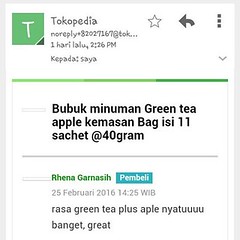 Pernah ngerasain enaknya perpaduan green tea jepang plus apel malang?   Cuma di @dbdpowder lhoo...   #greentea #bubukminuman #bubukgreentea