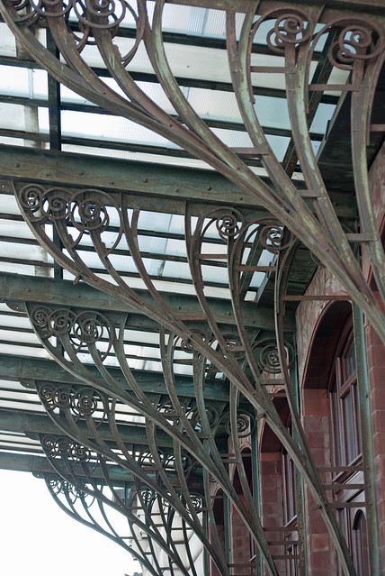 Art nouveau canopy:  Prague Main Railway Station
