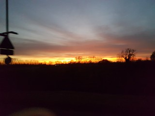 Sunset from the car