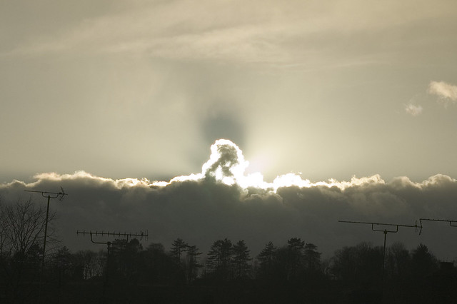 Cloud in front of sun