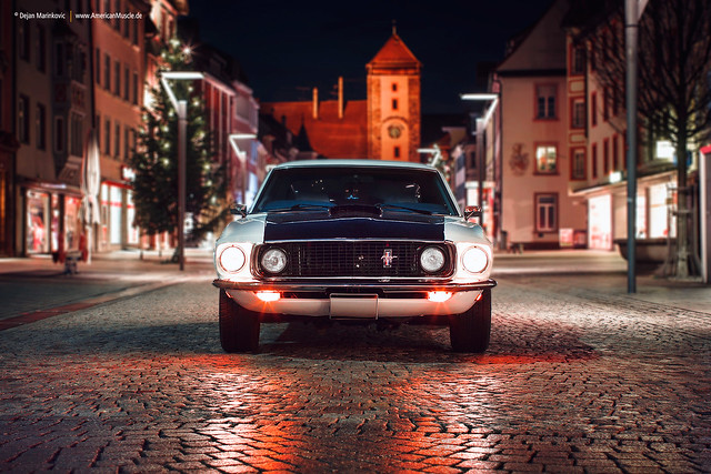 69 Mustang in old town