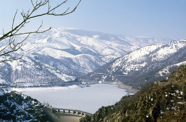 Barrage de Villefort en hiver