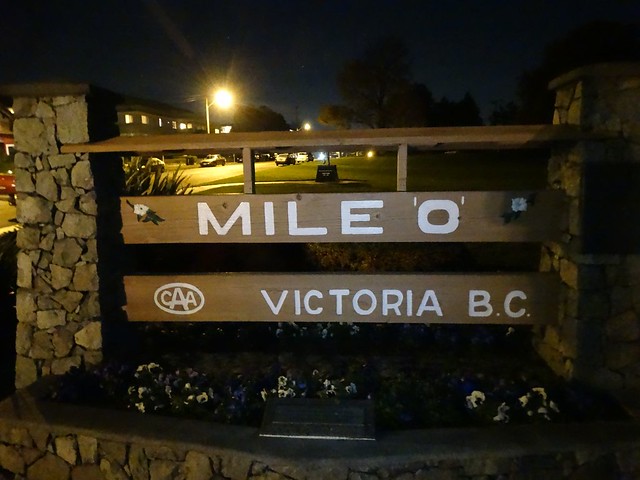 Mile Zero On Trans-Canada Highway.  The start of My Bike Ride Across Canada - Victoria, British Columbia, Canada.