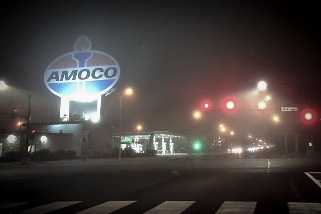 The Big Amoco Sign in the Fog